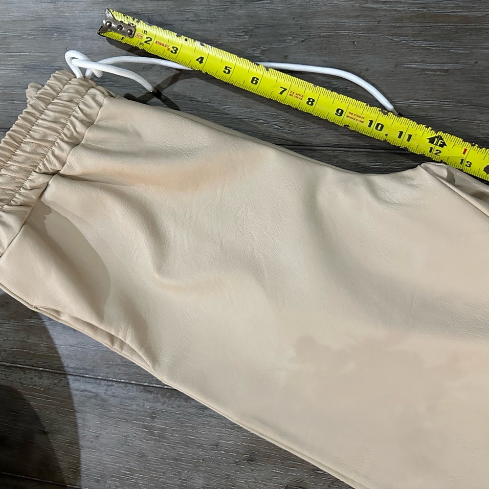 Parisian Vegan Leather Joggers - Picture 5 of 13